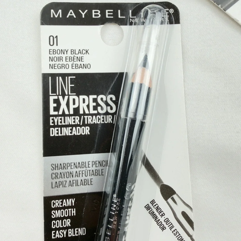 Maybelline Line Express Eyeliner Pencil 01 Ebony Black 6 Pack New Smudger HRT41W